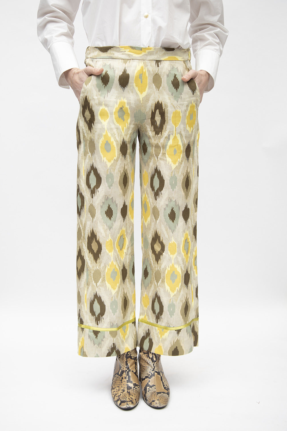 PA004/R1-PANTALONE DEV- YELLOW IKAT-LPS