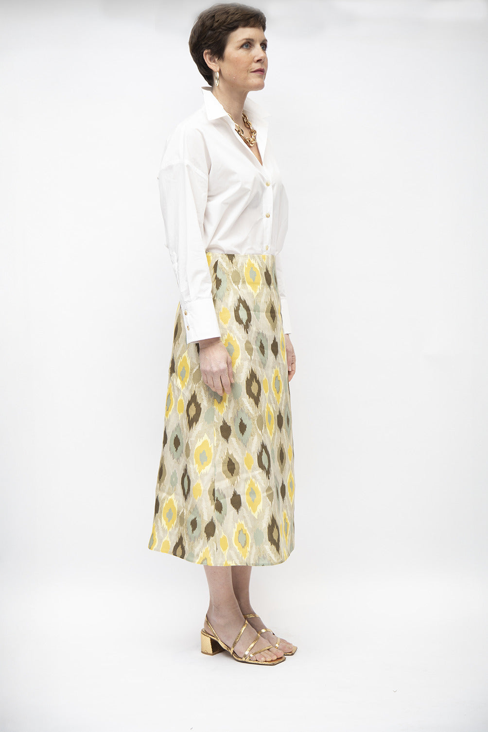 GO007-GONNA A- YELLOW IKAT-LPS