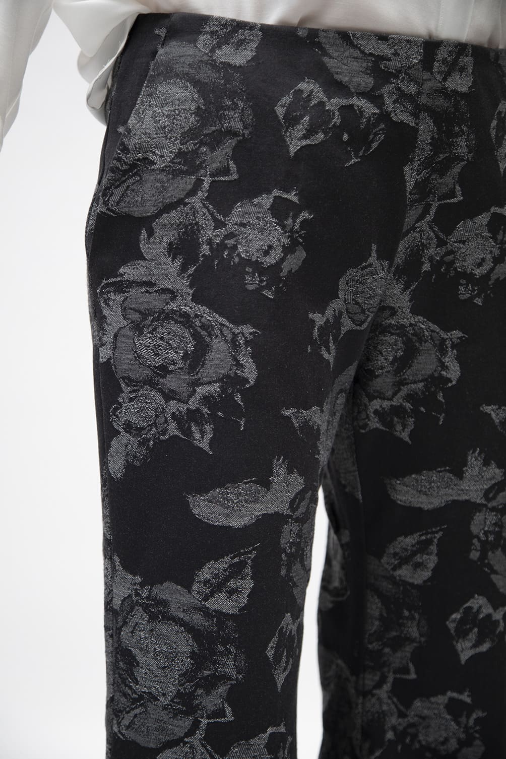 PA041-PANTALONE ROSA-JACQUARD ROSA NERA