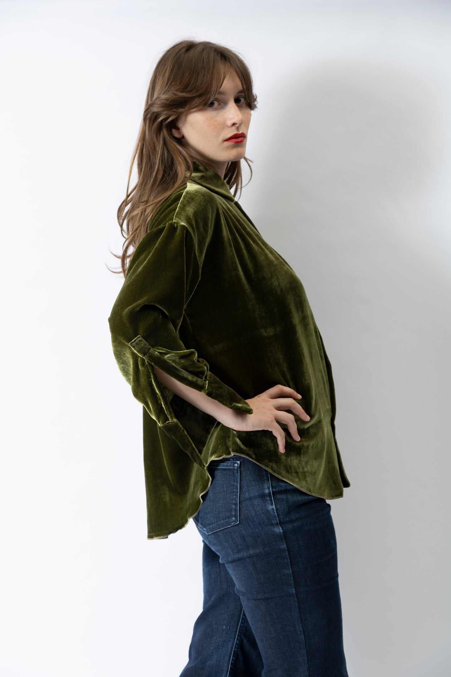 CA046-VFU CASACCA ZHINA VELLUT0 MILITARE